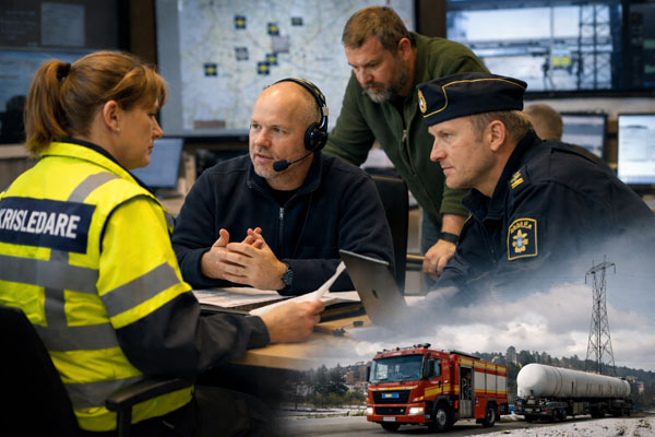 Ledningsgrupp som arbetar med krisberedskap och planering inom civilt försvar